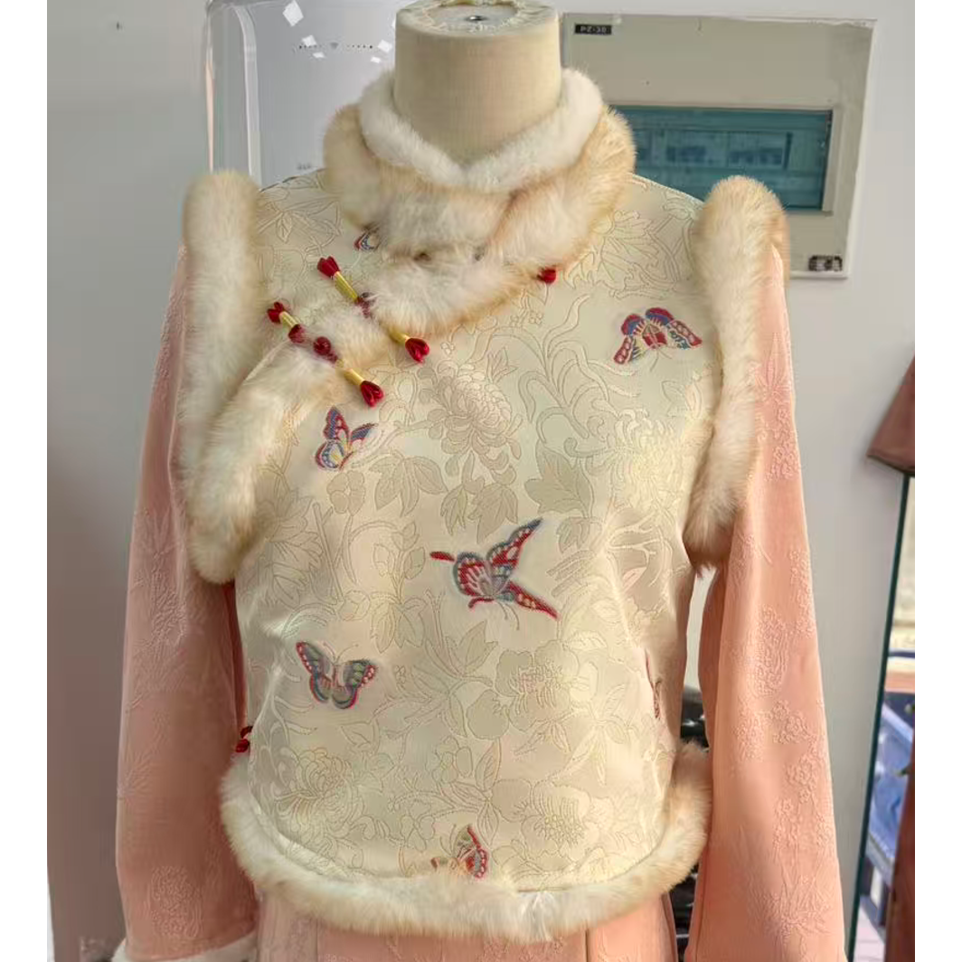 【马甲-蝴蝶】2025年夹棉改良小个子旗袍马甲