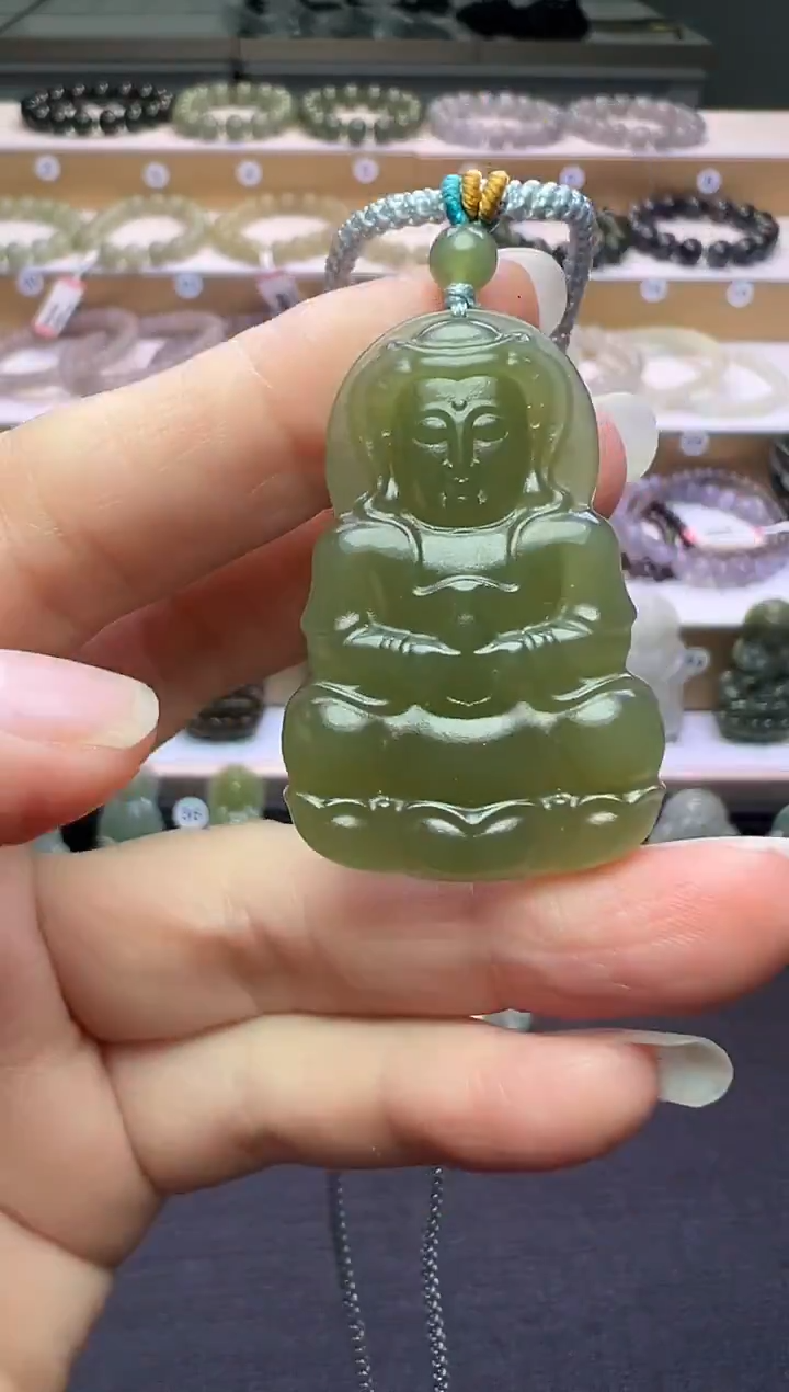 颈饰未镶嵌和田玉115号链接约卡42*28*5微草花