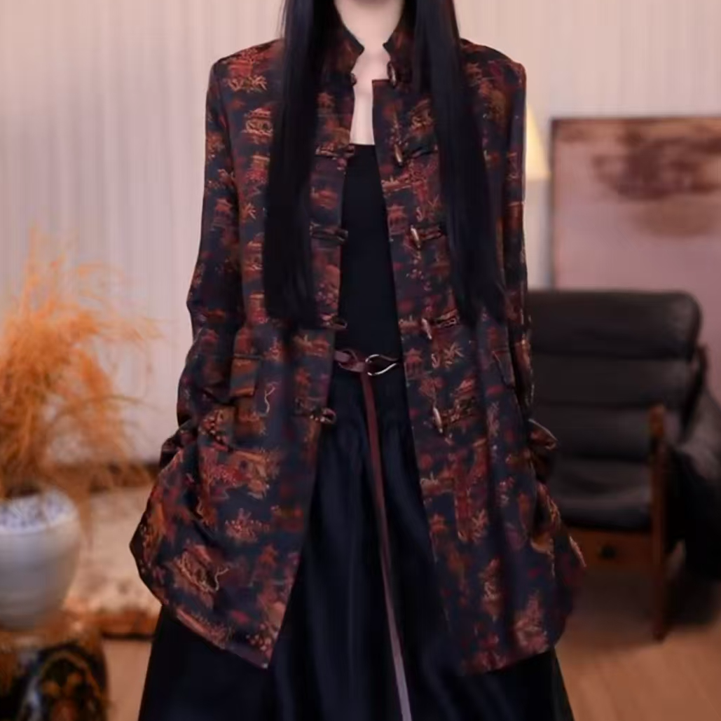 『子凝』桑蚕丝原创设计百搭新中式休时尚闲显瘦西装