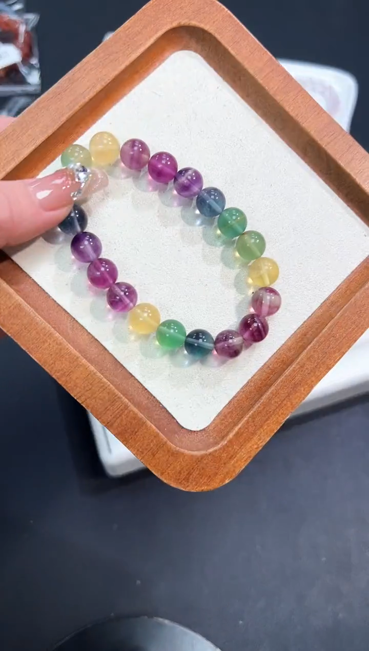 【闪购商品】萤石手串未镶嵌88a多样性发其一/1条默认微瑕