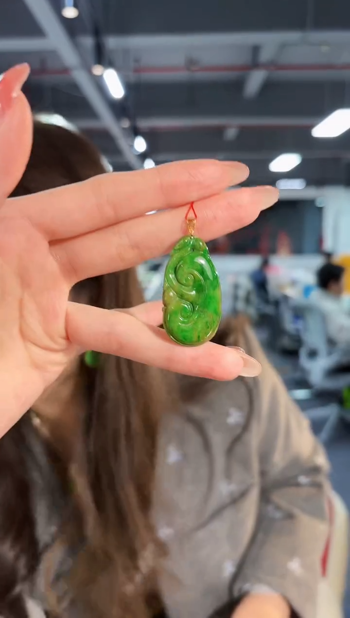 【闪购商品】翡翠颈饰18K金镶嵌缅料A货/支持复检/一件