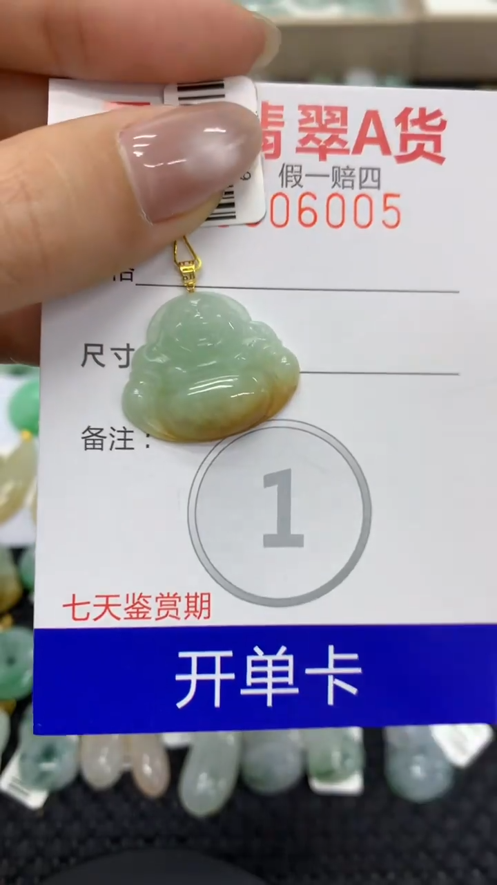 【闪购商品】翡翠颈饰18K金镶嵌11111111111