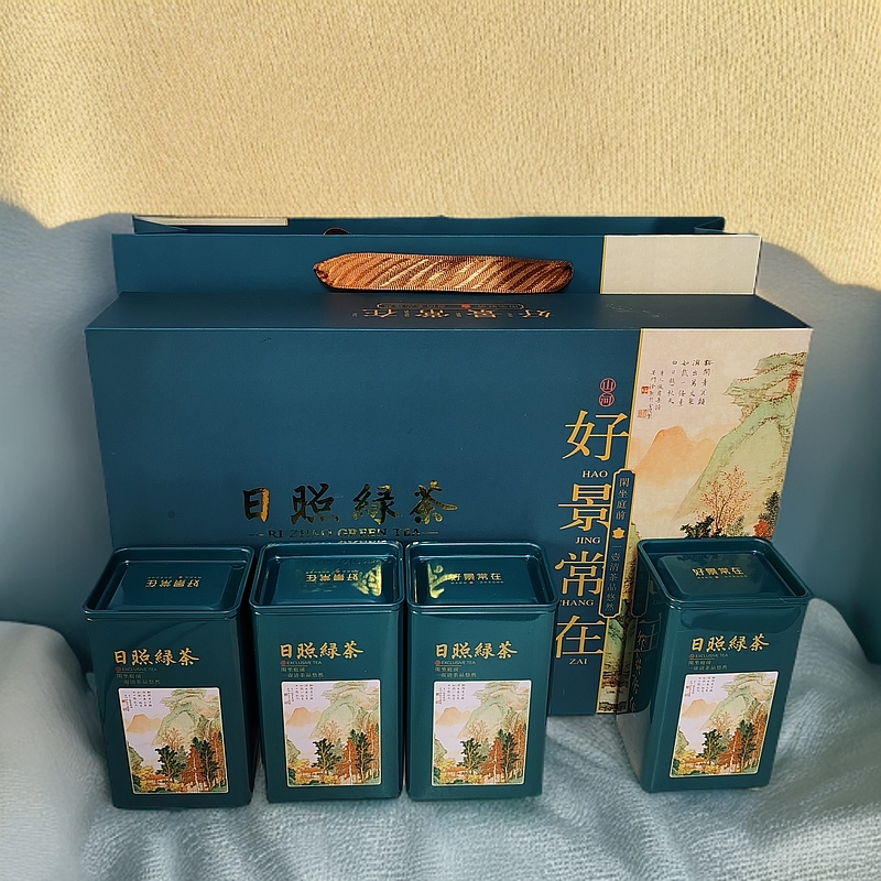 春节礼盒装。新日照绿茶搭配二提礼盒。
