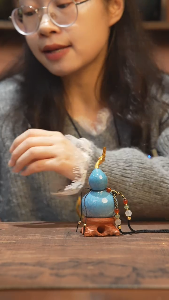 【闪购商品】715号-大漆飘漆小葫芦脖挂