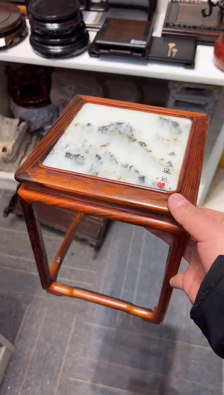 【闪购商品】红酸枝木类端景台工艺品底座