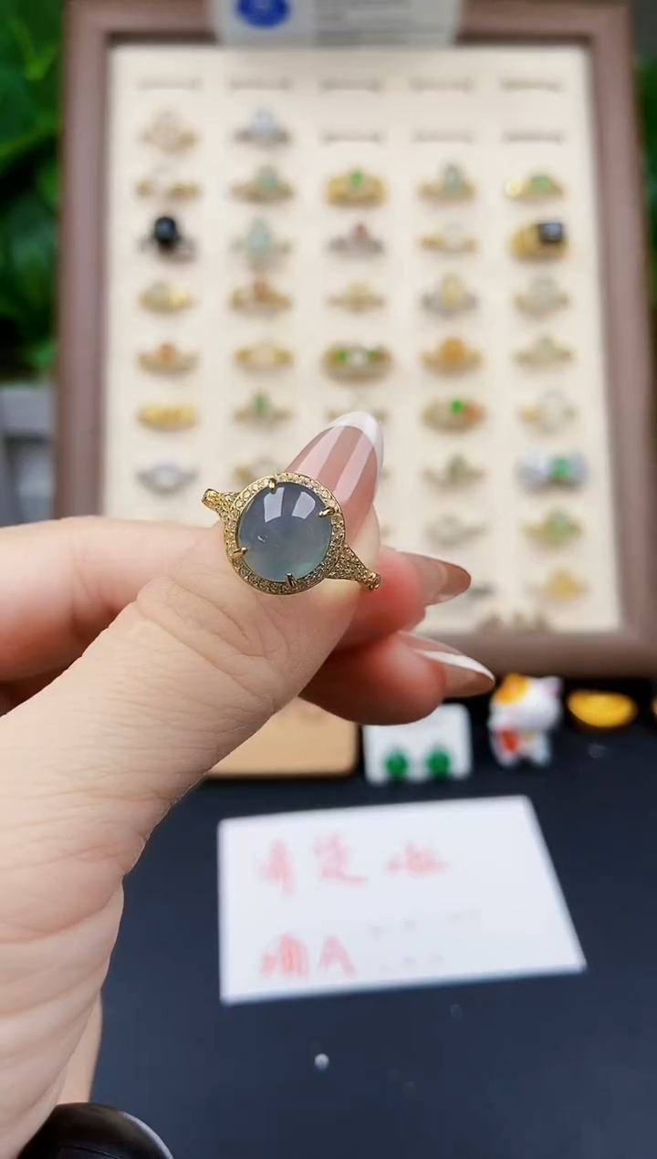 银S925镶嵌戒指翡翠21