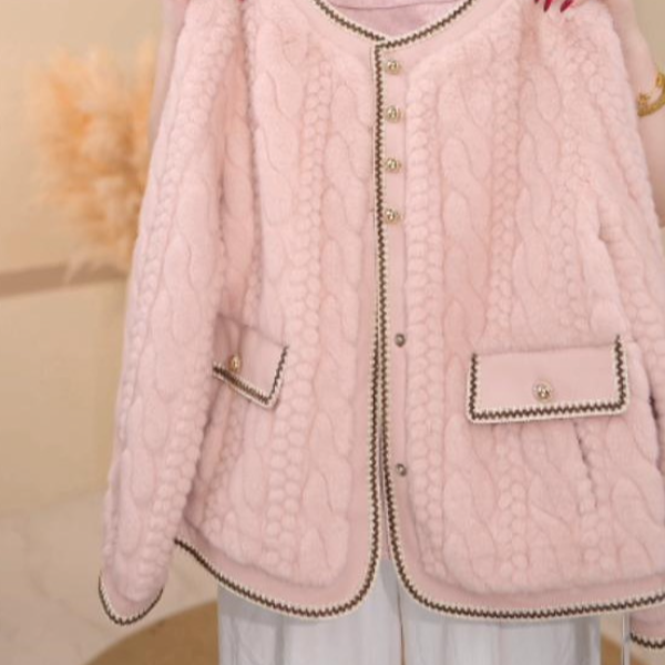 TT-时尚新款粉色雪兰貂外套