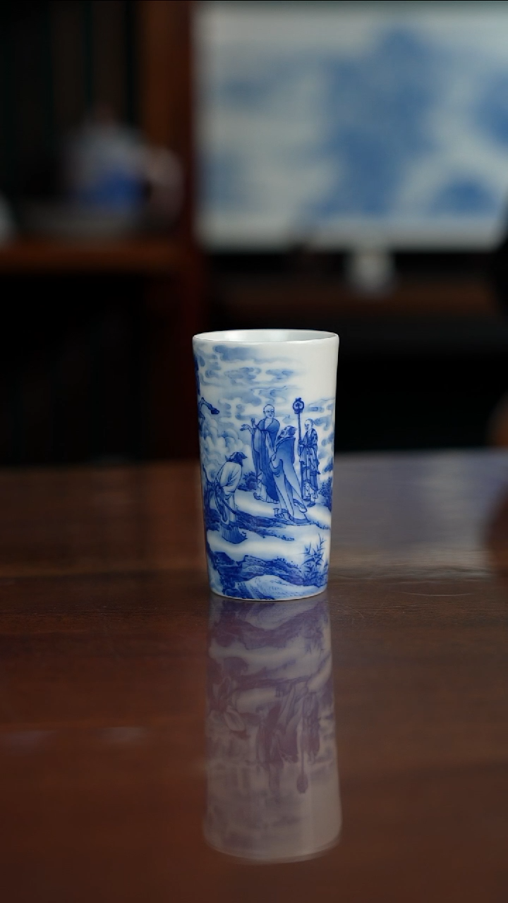 晓竹窑 人骏图杯