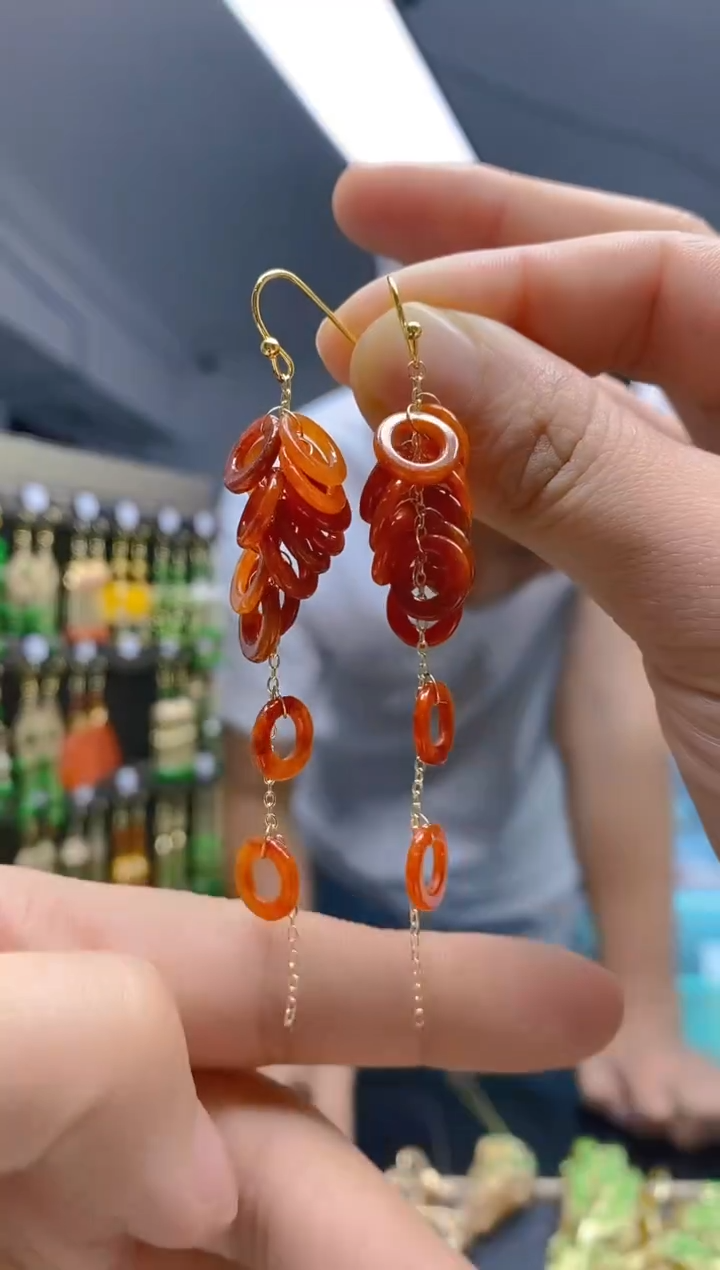 【闪购商品】翡翠耳饰合金335翡翠耳钩