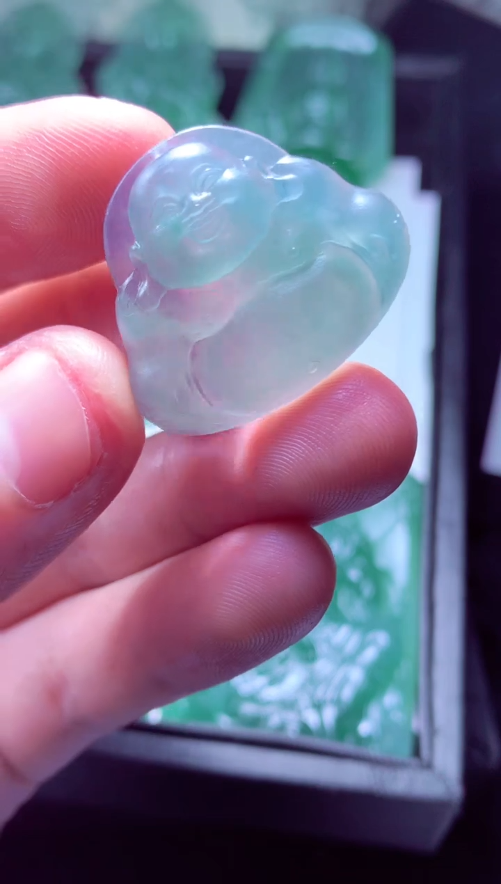 未镶嵌定制翡翠夏*天然翡翠A货吊坠 官方基地发货