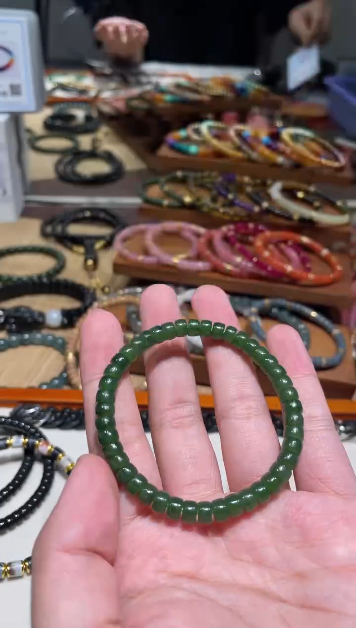 天然辰砂小*熊6mm多宝辰砂手串