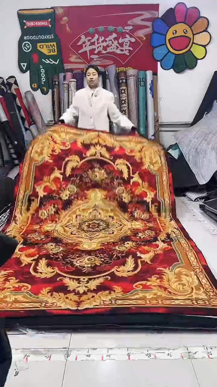 棉麻绒022 180*270