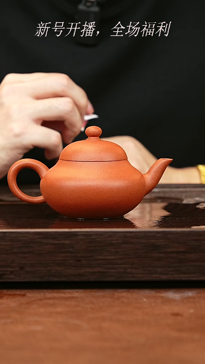 茶壶紫砂28y10赵庄老朱泥梨160cc