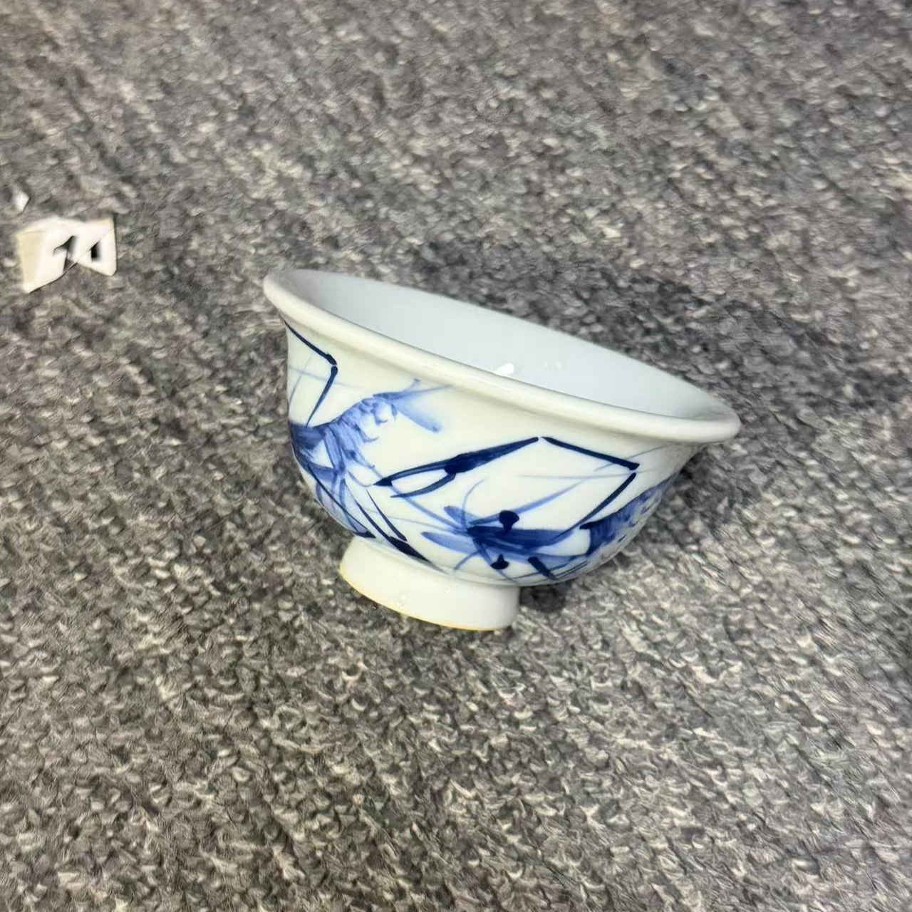 柴窑有瑕疵虾趣小压手杯