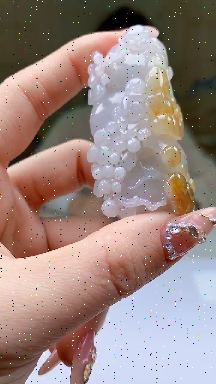 【闪购商品】定制翡翠未镶嵌4902ty-毛货挂件25