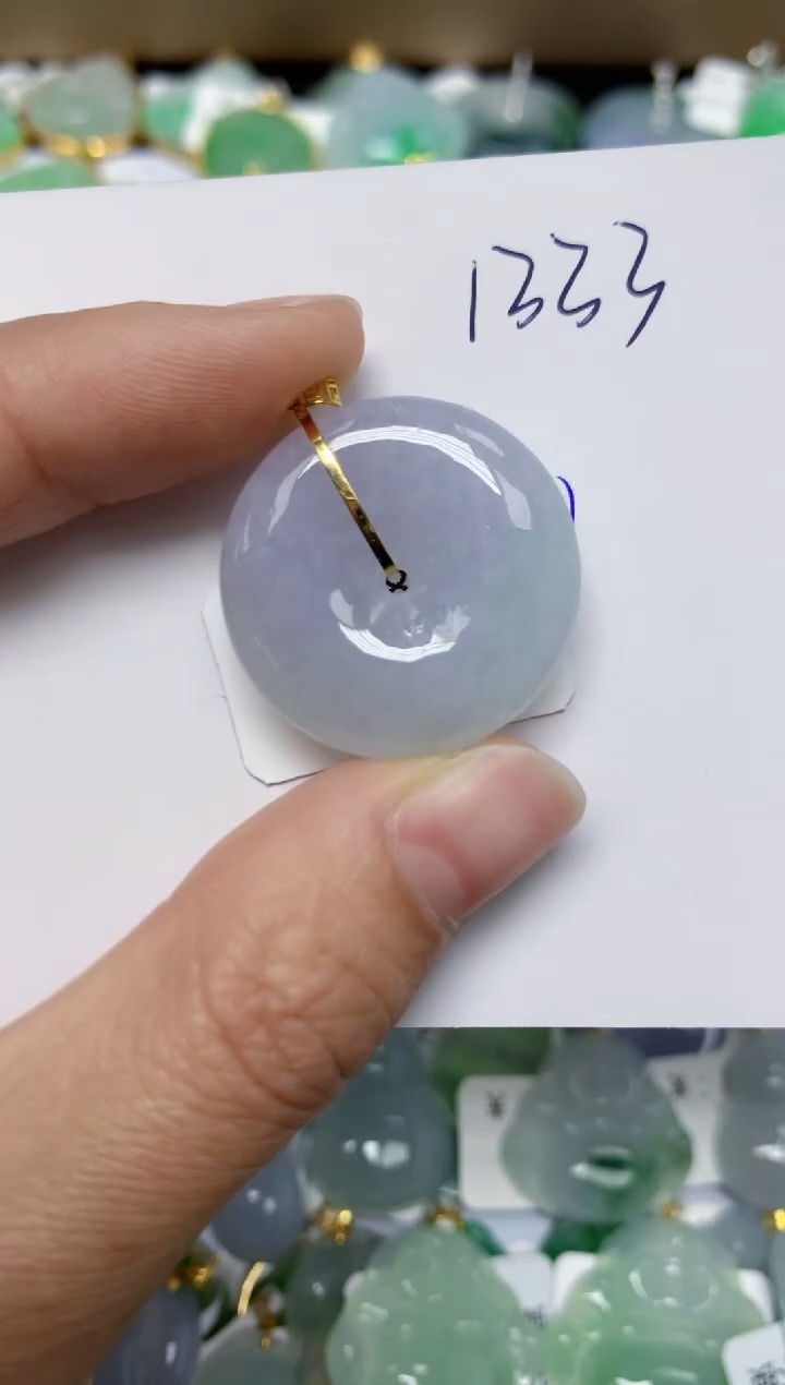 【闪购商品】翡翠颈饰18K金镶嵌 天然翡翠A货