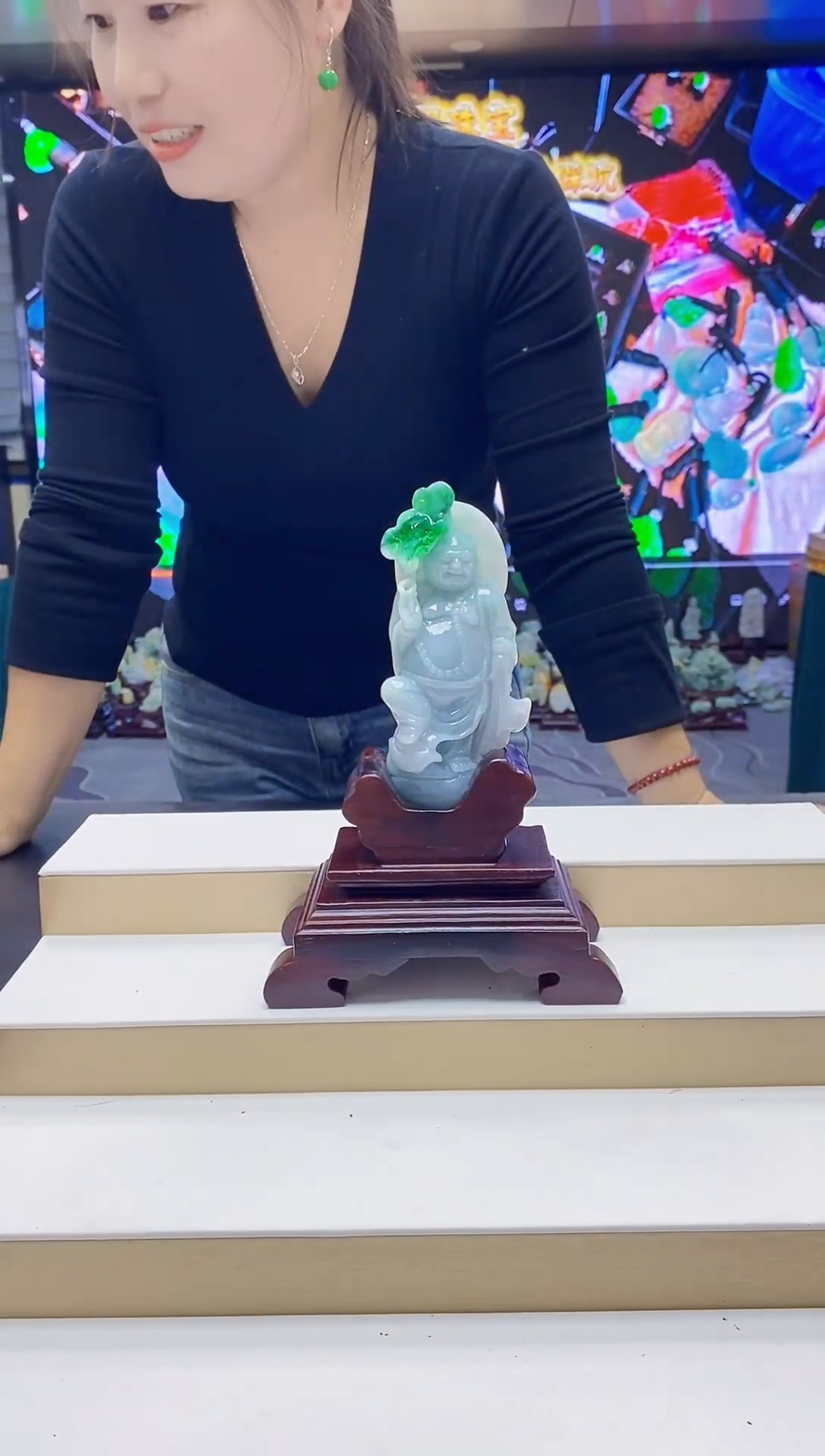 未镶嵌定制翡翠-毛货挂件 （赠珠链）51