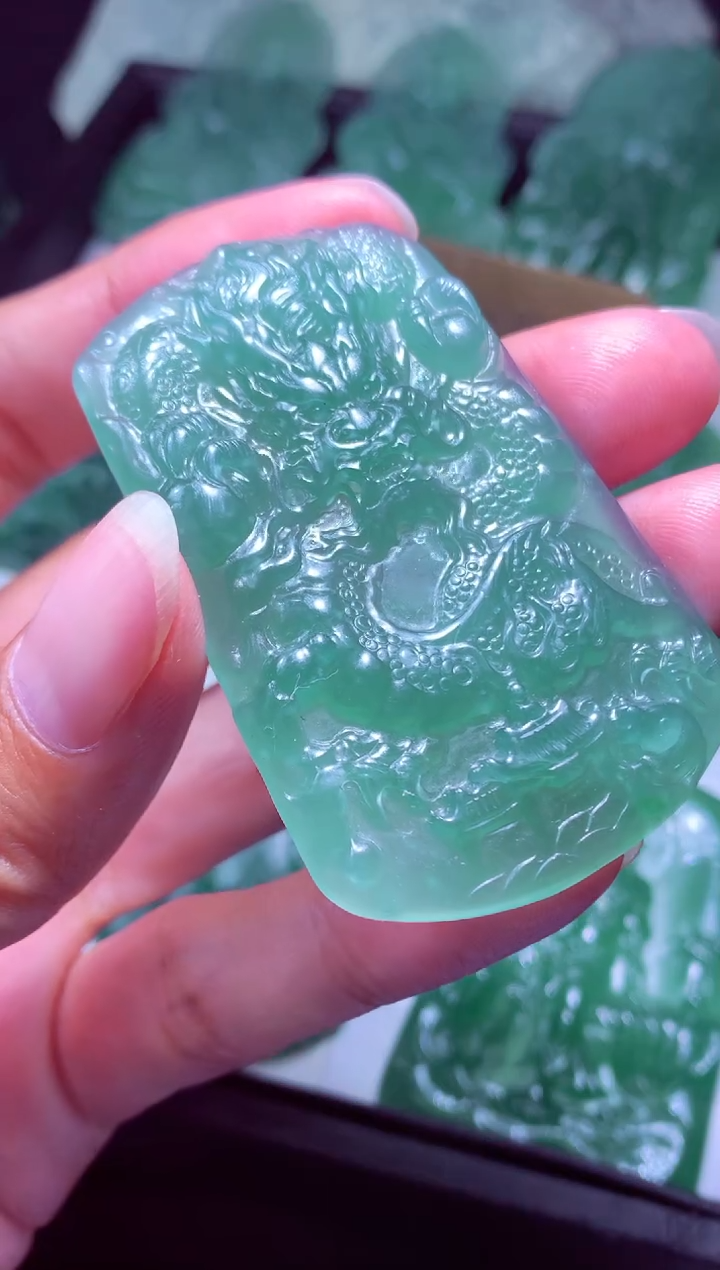 未镶嵌定制翡翠园****艺天然翡翠A货吊坠 官方基地发货