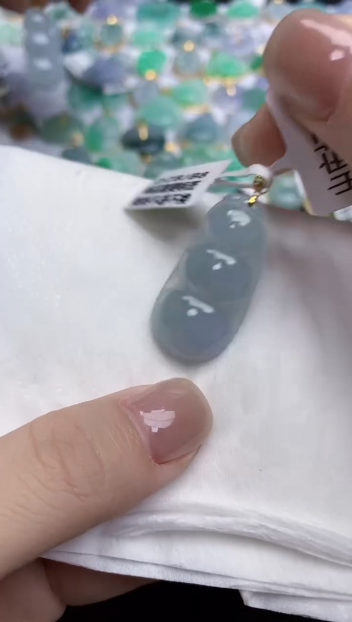 【闪购商品】翡翠颈饰18K金镶嵌天然缅甸翡翠A货