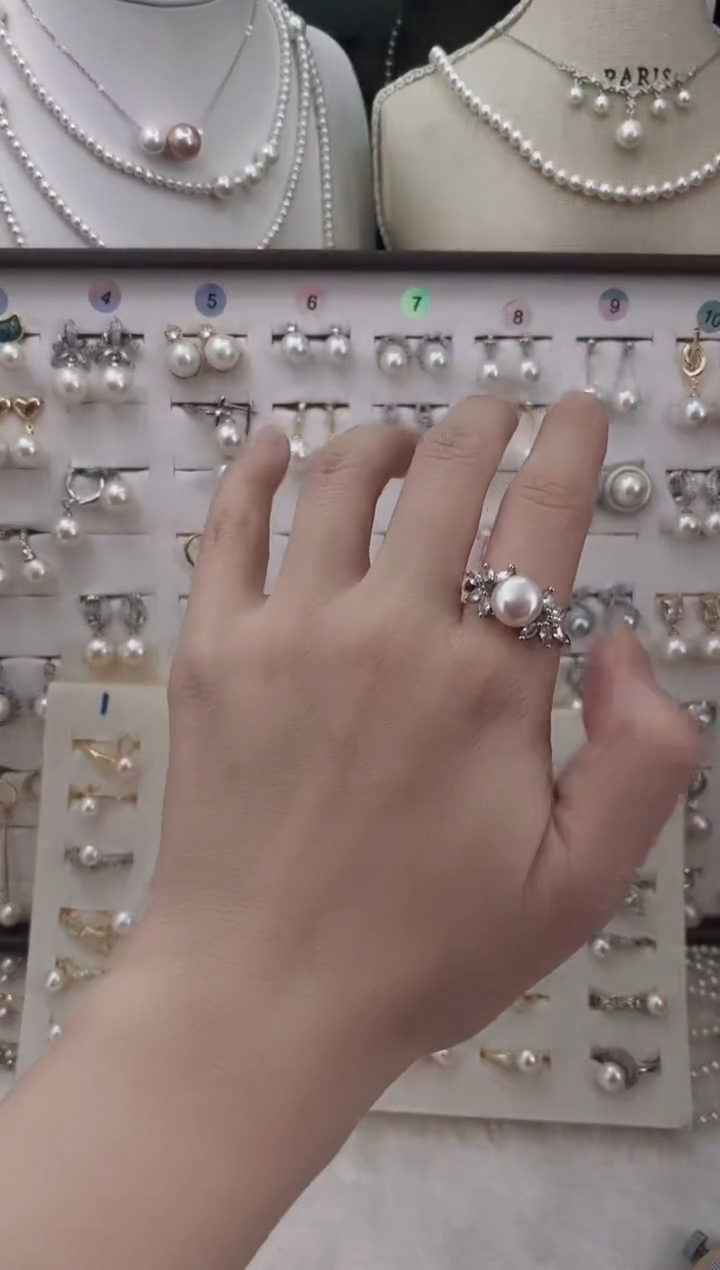 合金耳饰淡水珍珠16