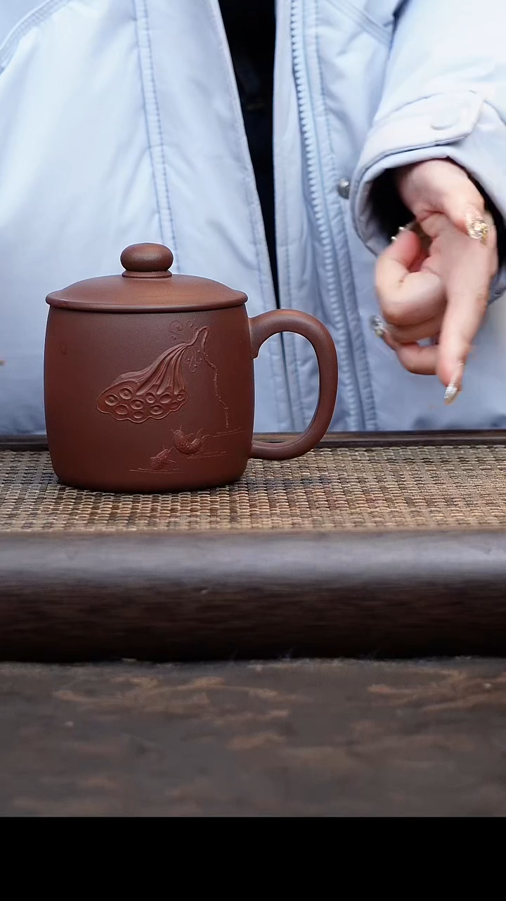 【闪购商品】紫砂茶杯底槽清堆花