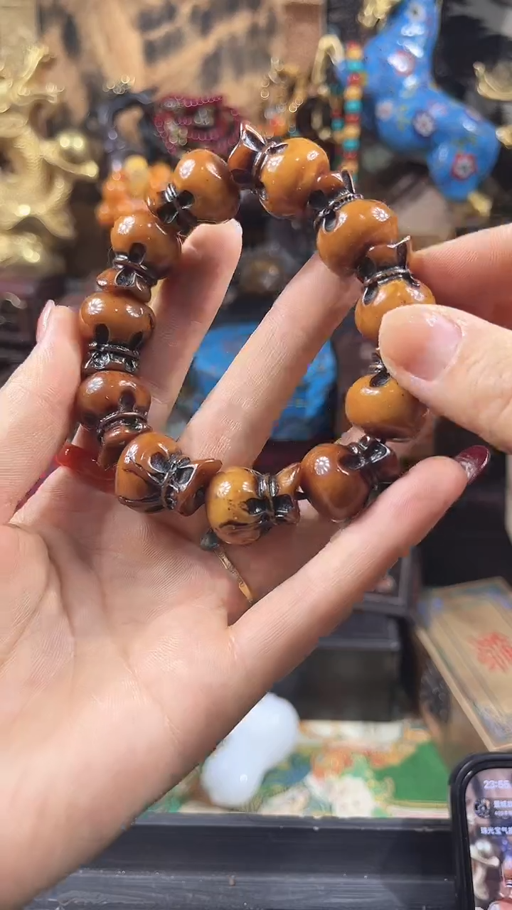 未镶嵌蜜蜡手串花姐甄选钱袋子