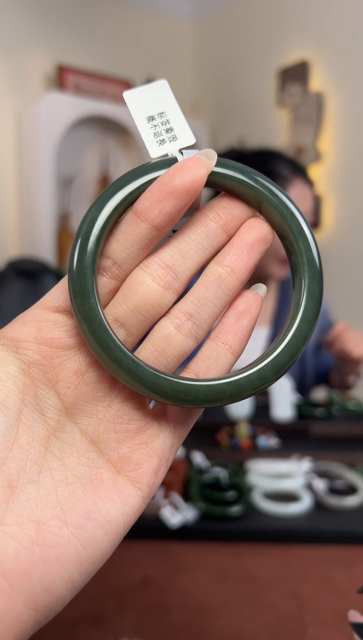 【闪购商品】和田玉手镯未镶嵌S24- 60mm 结构松 