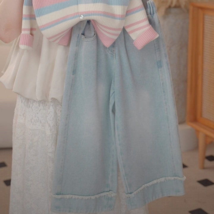 【现货】2025秋季新款韩版儿童休闲牛仔裤-25819B