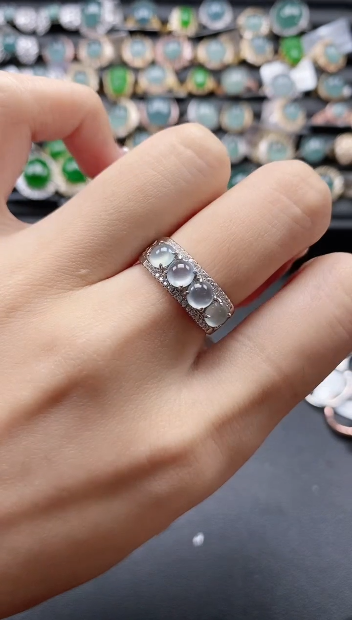 【闪购商品】翡翠戒指银S925镶嵌51151