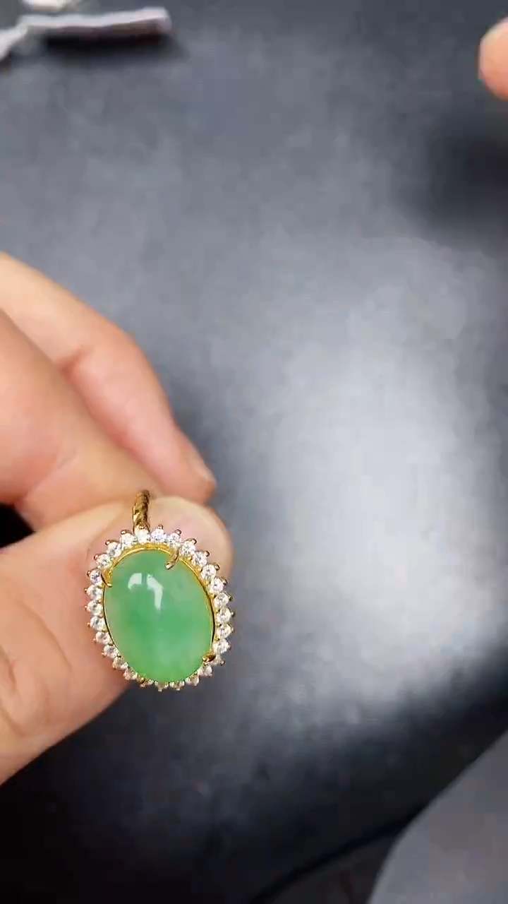 银S925镶嵌戒指翡翠1310