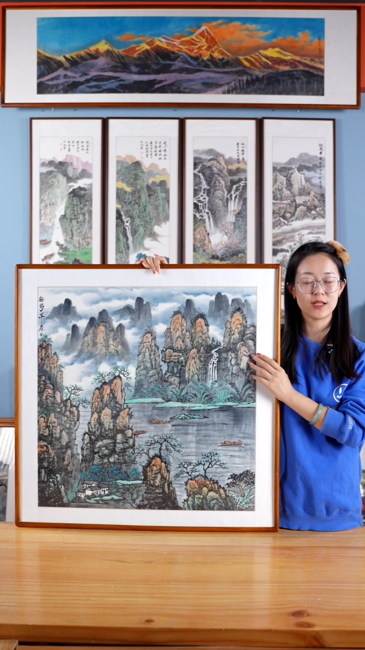 【闪购商品】国画王立明《桂林早春》含框发货83*83