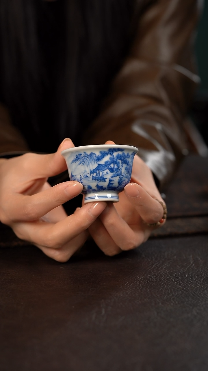 【闪购商品】杯聚澜堂重工山水小压手杯