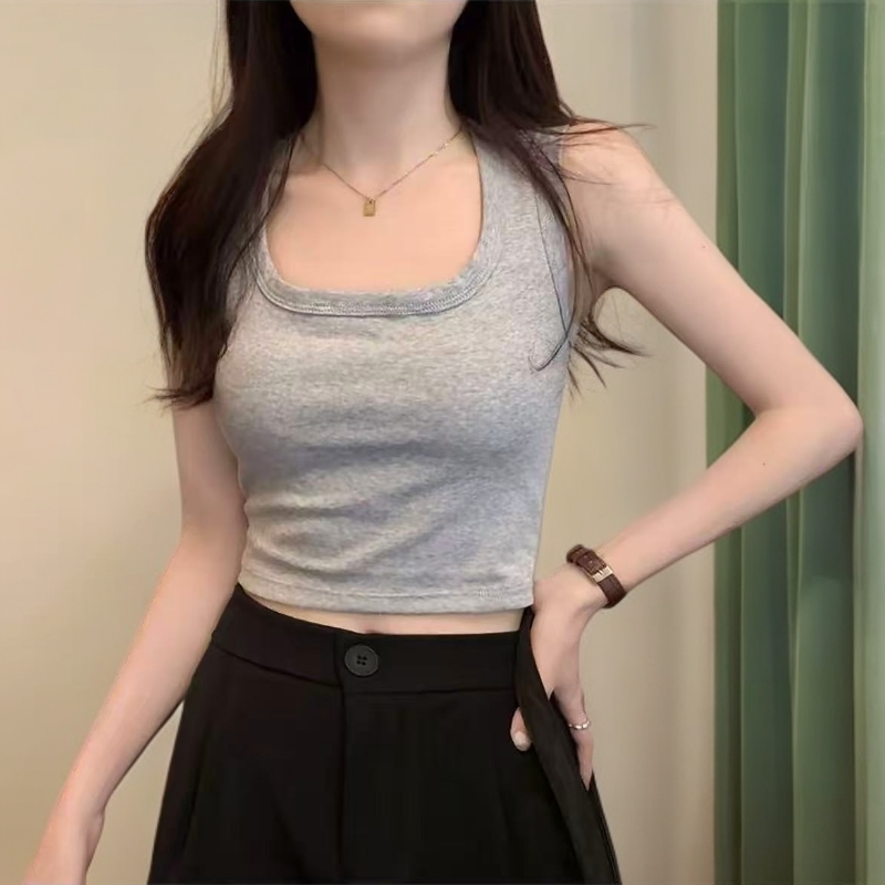2025新款辣妹纯欲新款女背心打底内穿外搭显瘦修身百搭遮副乳101