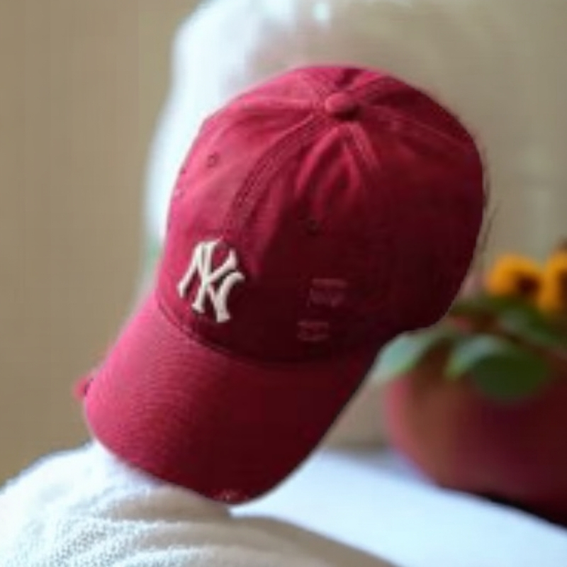 新款磨破复古水洗做旧破洞时尚百搭遮阳个性做旧破洞棒球帽