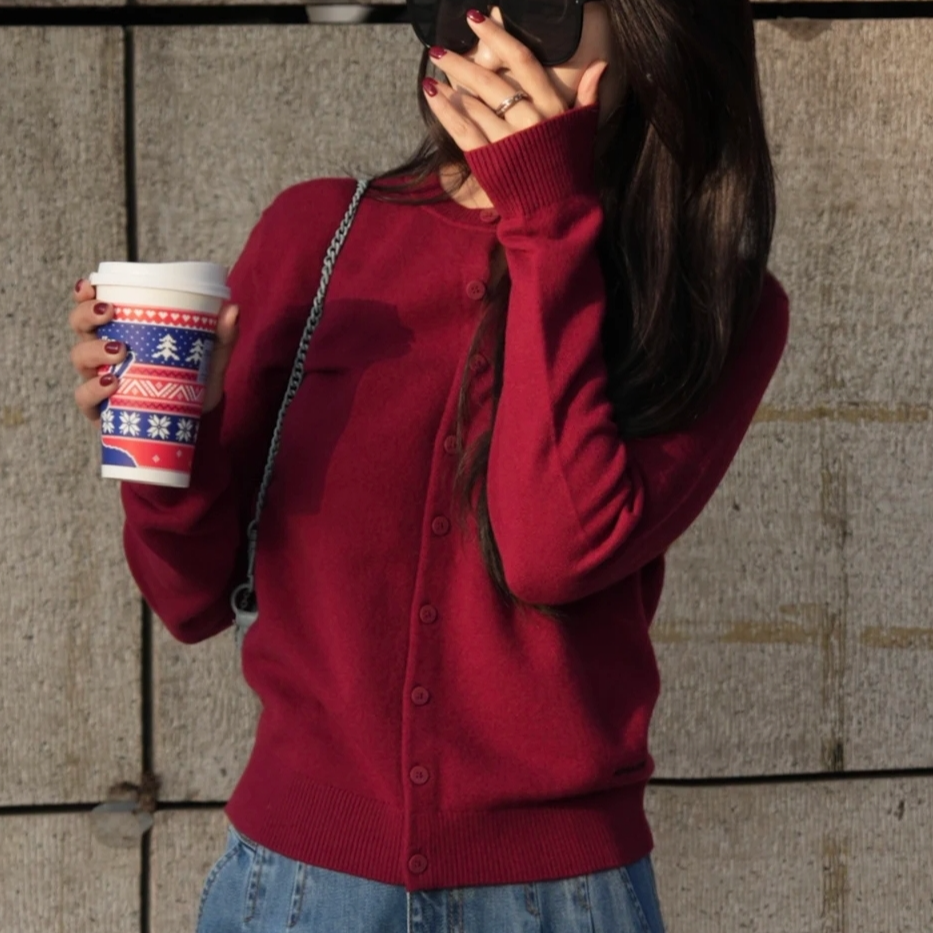 AMASS/阿玛施 雅丹风秋冬新款时尚简约百搭长袖针织开衫5499274