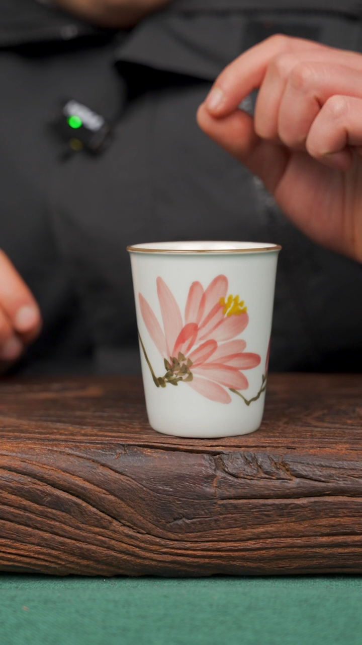 【闪购商品】瓷片15景德镇杯釉下手工手绘瓷器