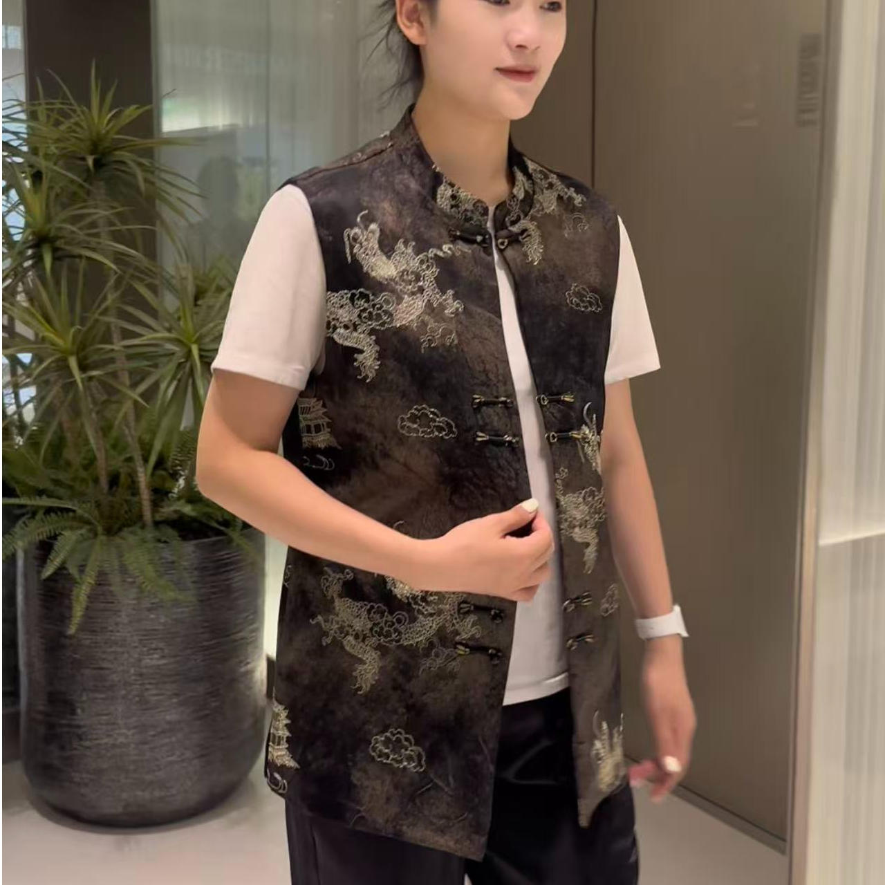 23 286男士潮流时尚国潮休闲马甲