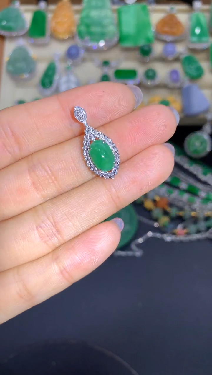 【闪购商品】翡翠颈饰18K金镶嵌356-中国好珍宝