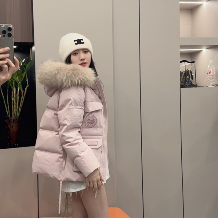 【LILI专属】25年新款加厚白鸭绒羽绒服派克服貉子毛领