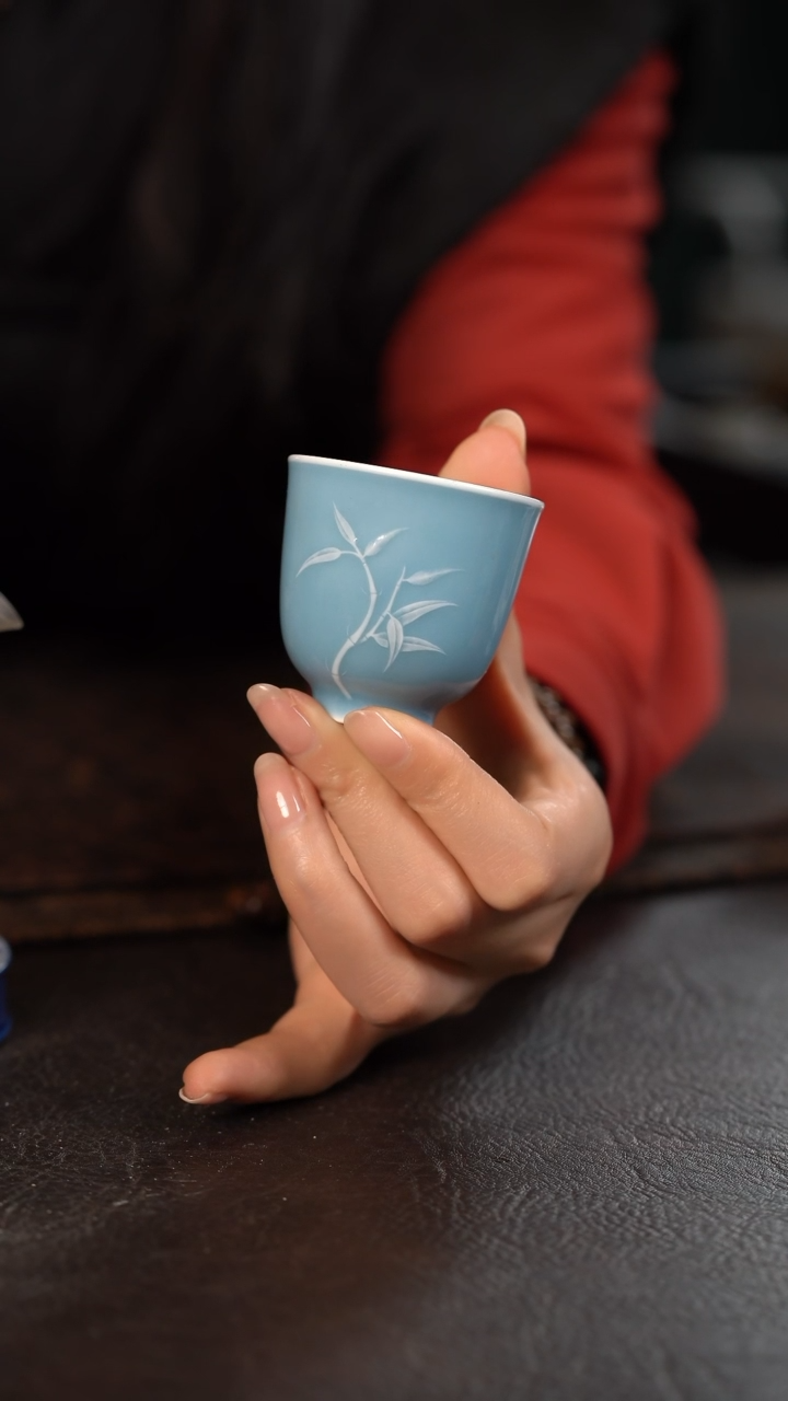 【闪购商品】杯初蓝舍天青竹子闻香杯454号