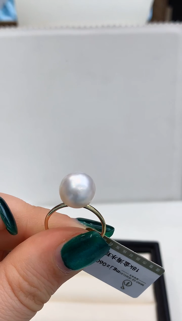 【闪购商品】海水珍珠戒指18K金镶嵌220 11-12mm
