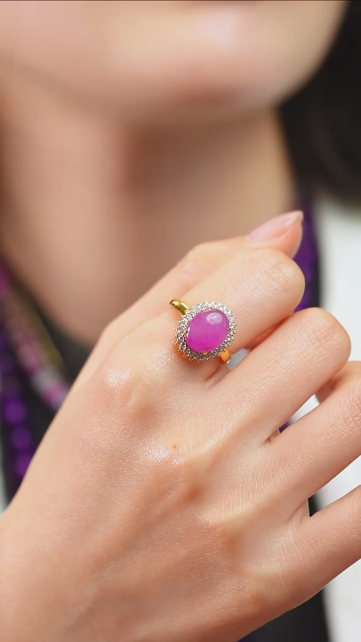 苏纪石（舒俱来）18K金镶嵌吊坠(不含链)22