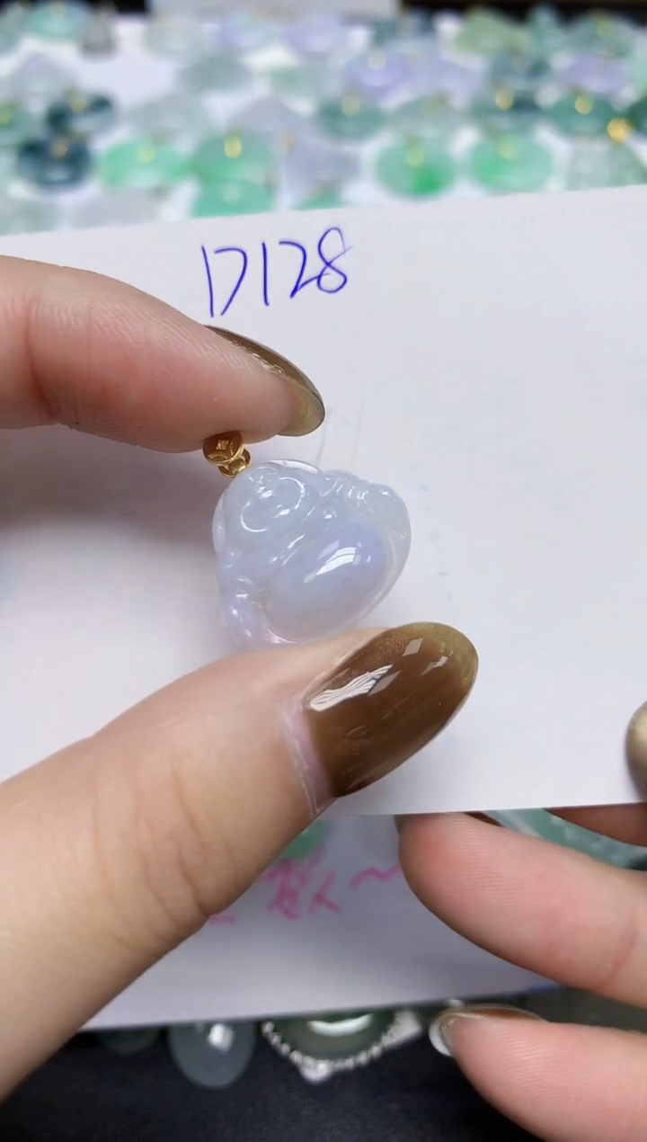 颈饰未镶嵌翡翠天然缅甸翡翠A货翡翠百元以上9元证书费自理