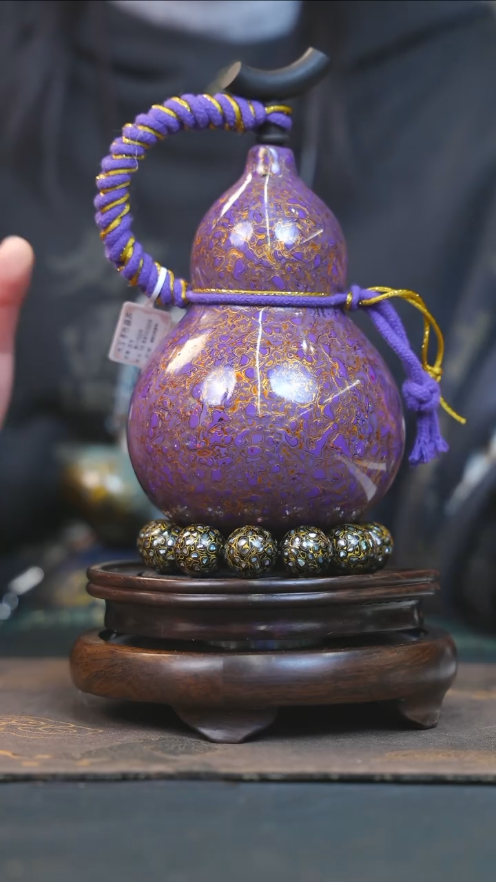 【闪购商品】YJ242漆艺酒葫芦不包手串及旋转底座