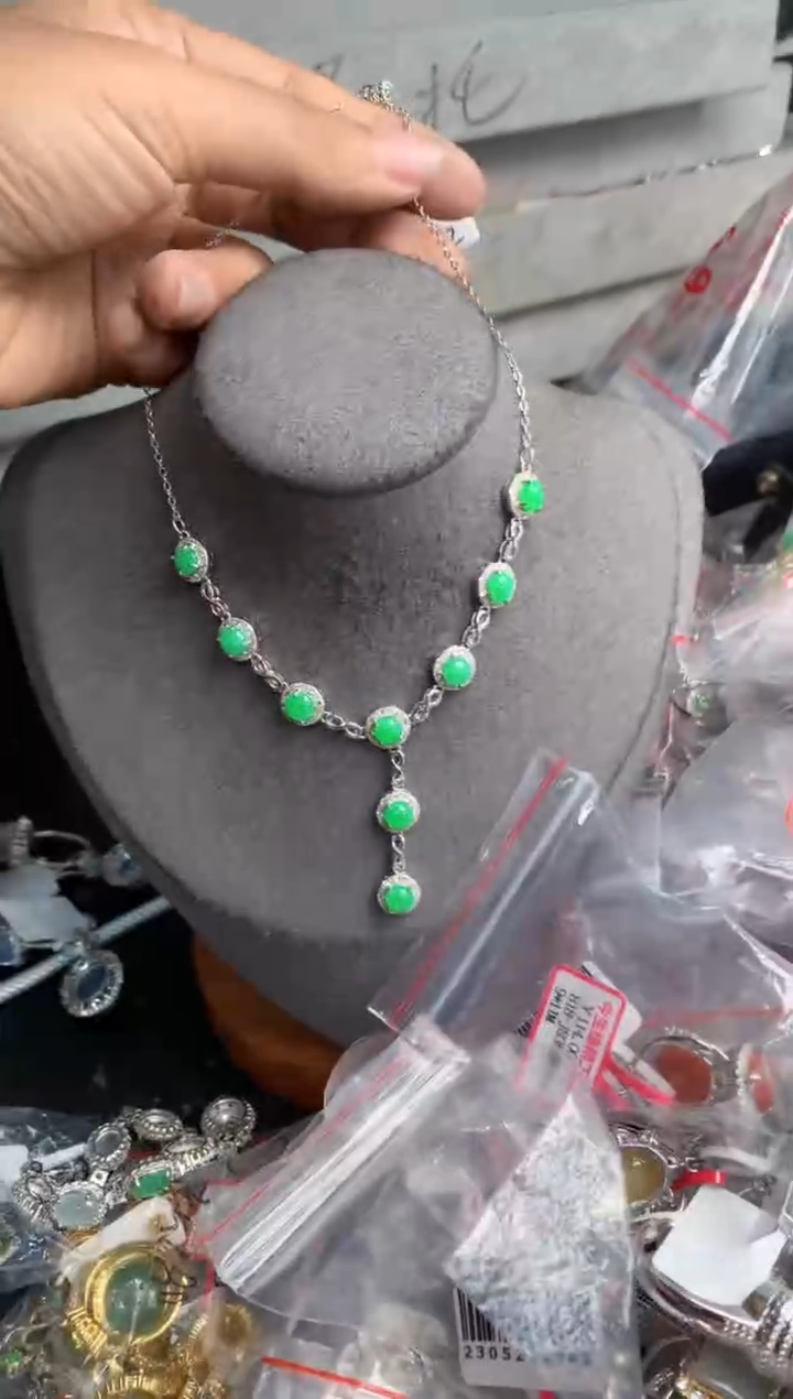 银S925镶嵌戒指翡翠11-11----6