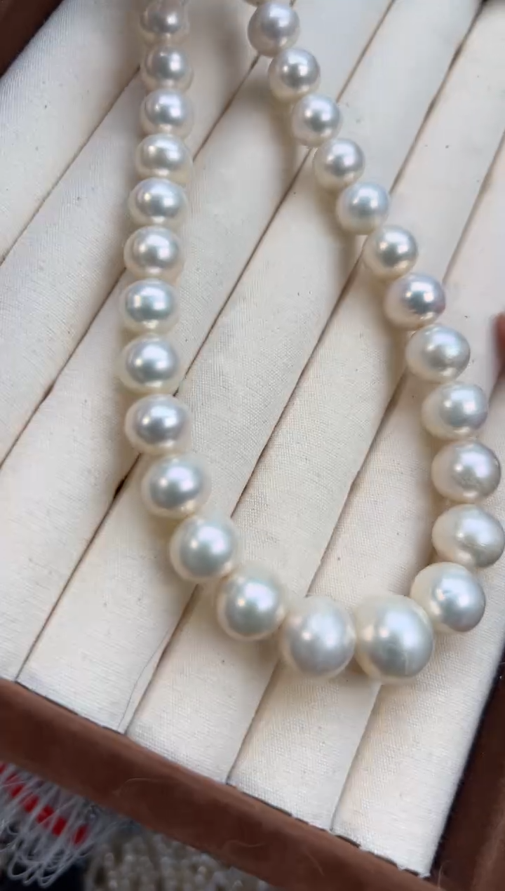 未镶嵌14淡水珍珠强光*珍珠项链10-14项链