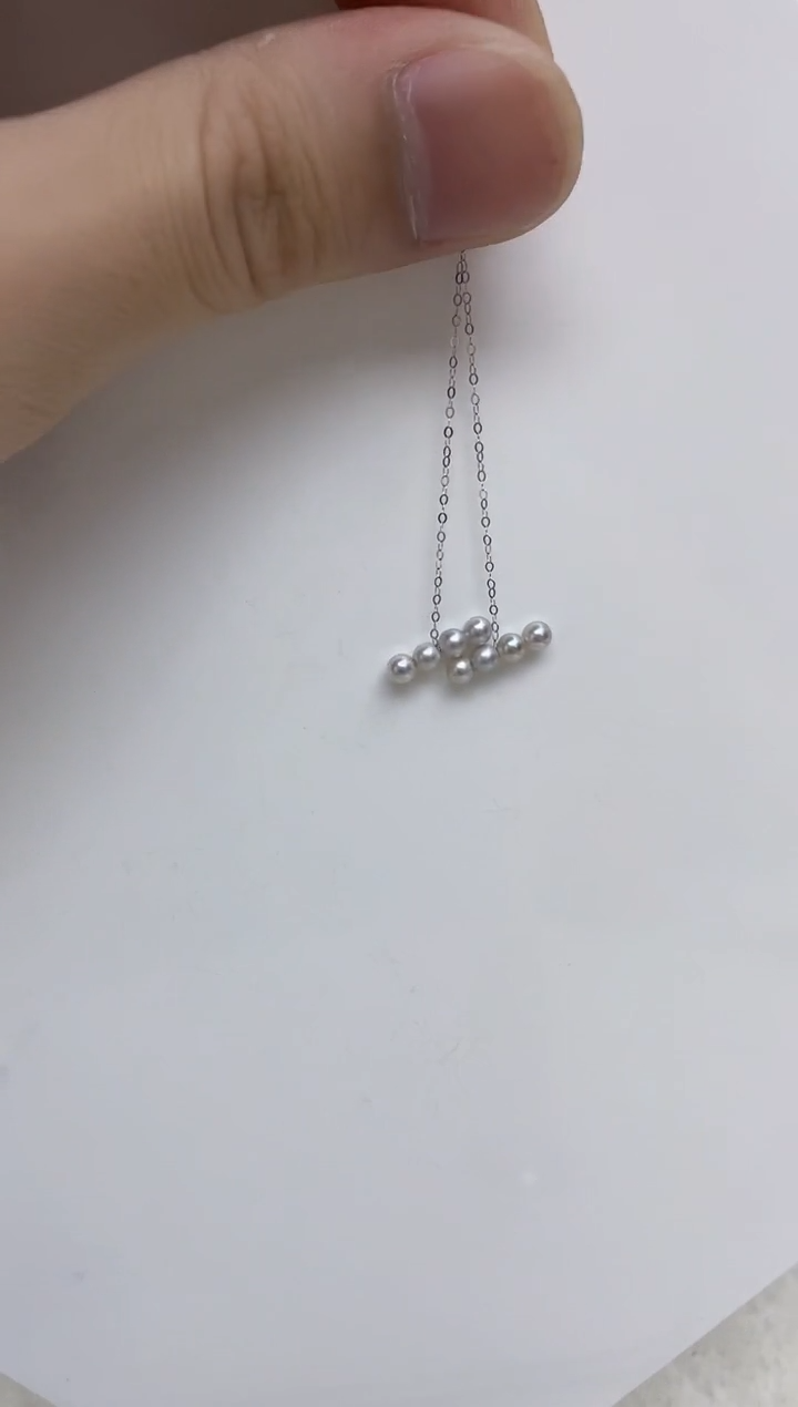18K金镶嵌耳饰海水珍珠  