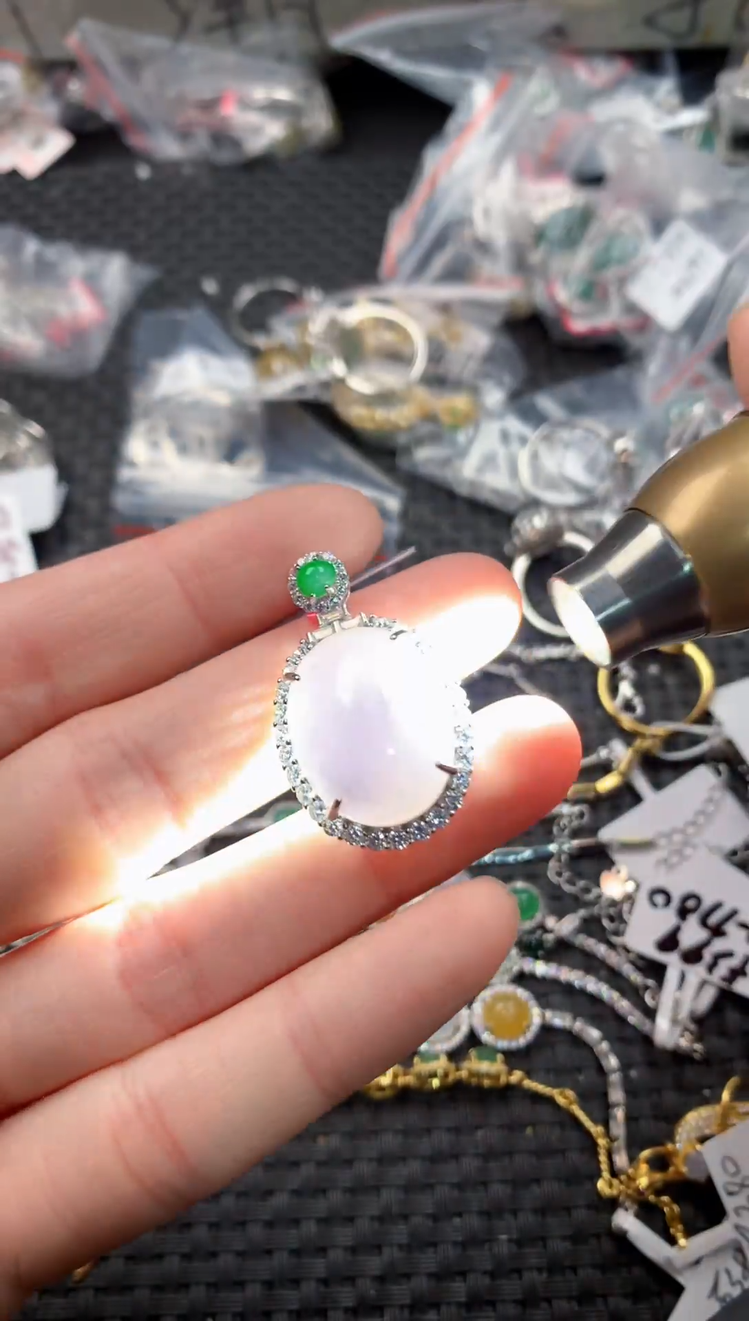 银S925镶嵌戒指翡翠222   8