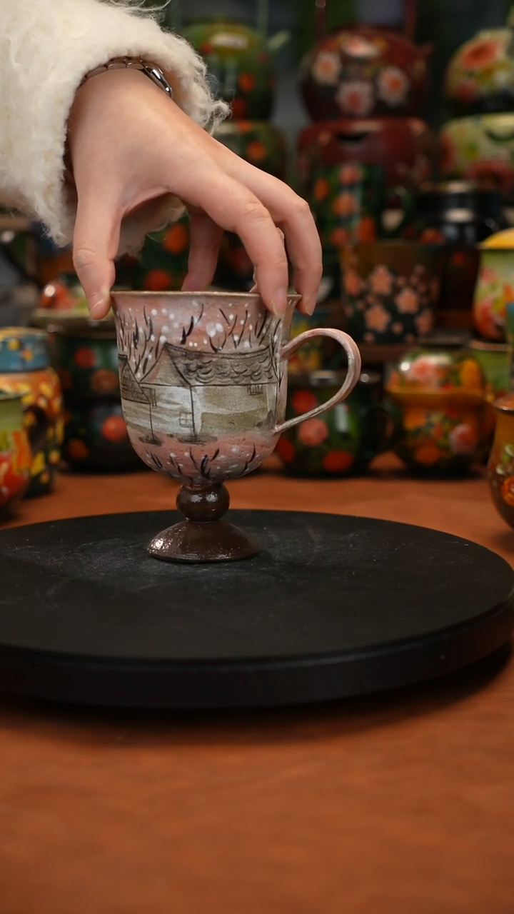 陶瓷油画手绘釉下彩