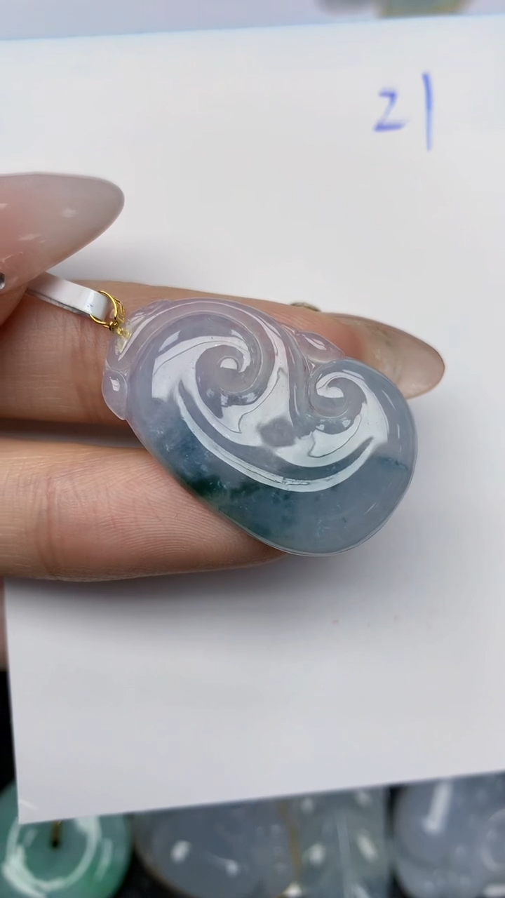 【闪购商品】翡翠颈饰18K金镶嵌天然翡翠A货